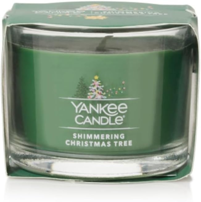 image:imageYankee Candle Mini Jar Scented Candles Small Single Wick Candle Set for Home Fragrance Soy Wax Blend Long Lasting Burn Shimmering Christmas Tree Pack of 6Shimmering Christmas Tree