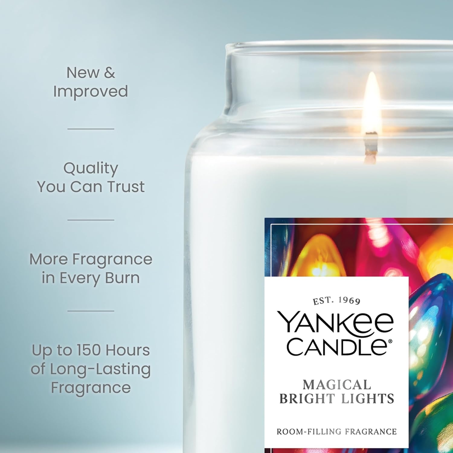 image:imageYankee Candle Mistletoe Christmas Scented Candle 22oz Large Jar with up to 150 Hour Burn Time GiftableMagical Bright Lights