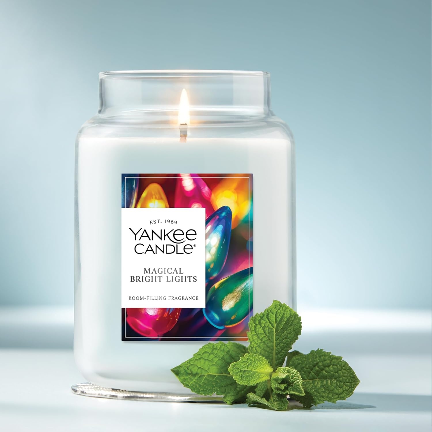 image:imageYankee Candle Mistletoe Christmas Scented Candle 22oz Large Jar with up to 150 Hour Burn Time GiftableMagical Bright Lights
