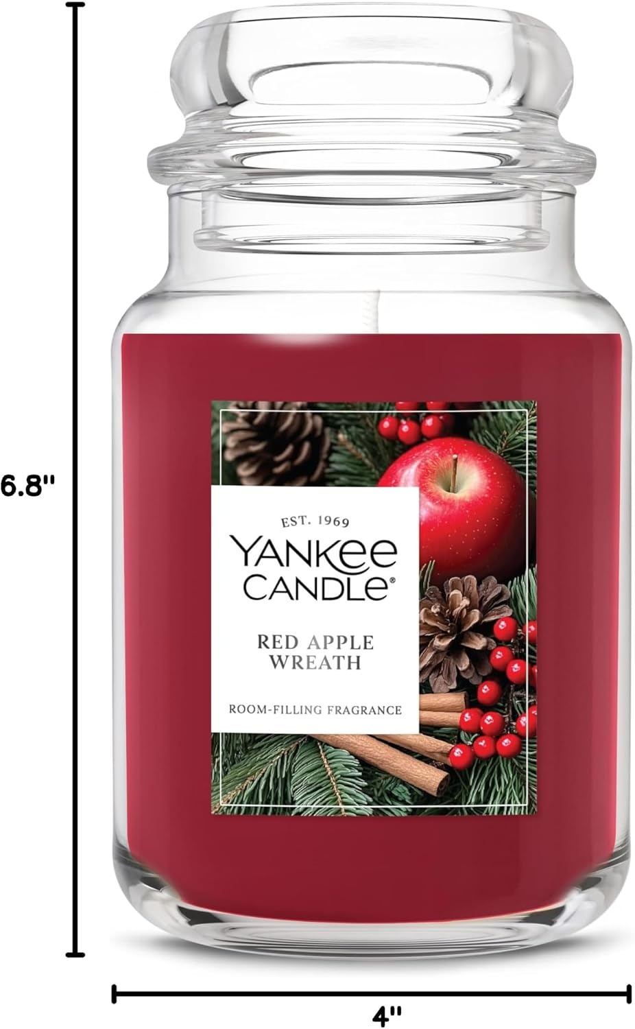 image:imageYankee Candle Mistletoe Christmas Scented Candle 22oz Large Jar with up to 150 Hour Burn Time GiftableRed Apple Wreath