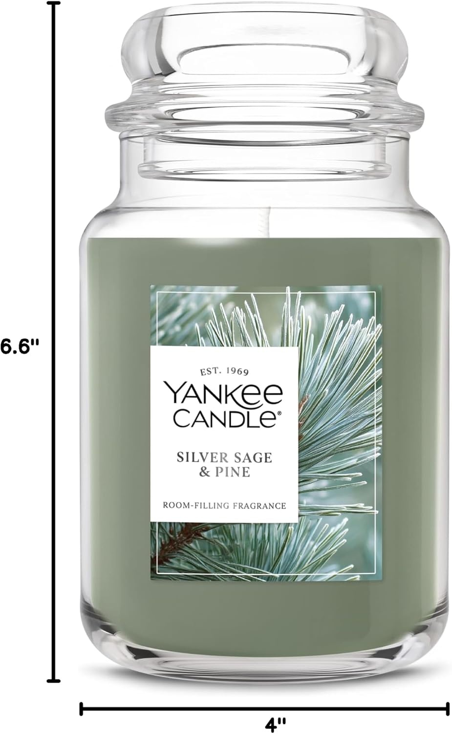 image:imageYankee Candle Mistletoe Christmas Scented Candle 22oz Large Jar with up to 150 Hour Burn Time GiftableSilver Sage Pine