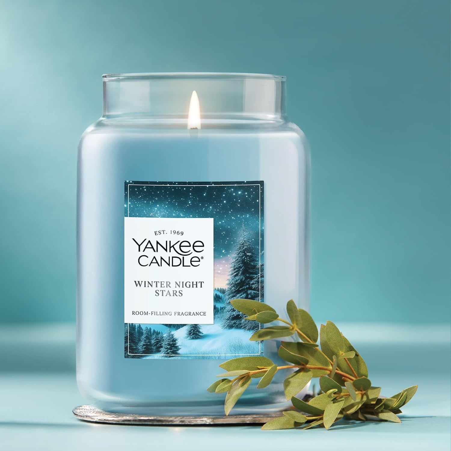 image:imageYankee Candle Mistletoe Christmas Scented Candle 22oz Large Jar with up to 150 Hour Burn Time GiftableWinter Night Stars