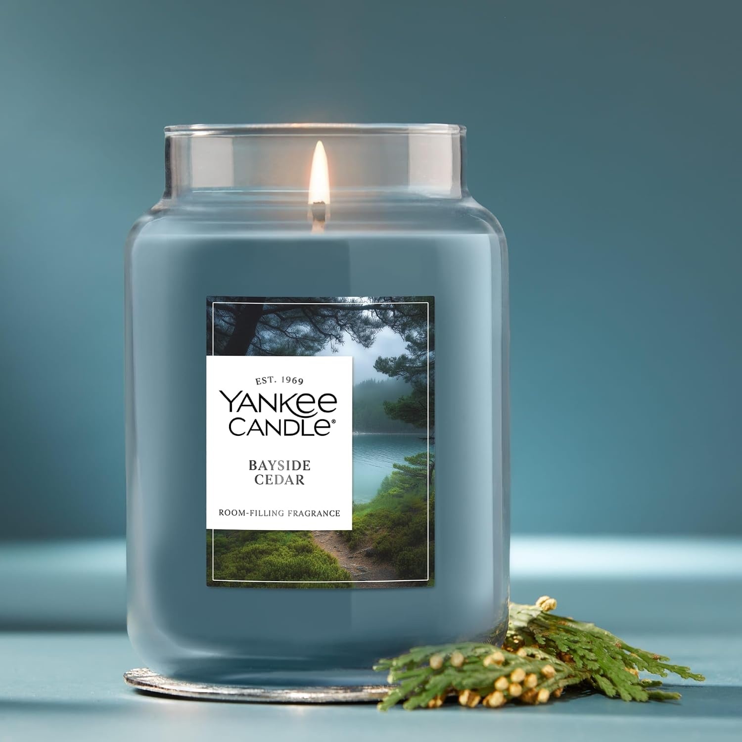 image:imageYankee Candle Ocean Air Scented Candle 22oz Large Jar with up to 150 Hour Burn Time GiftableBayside Cedar