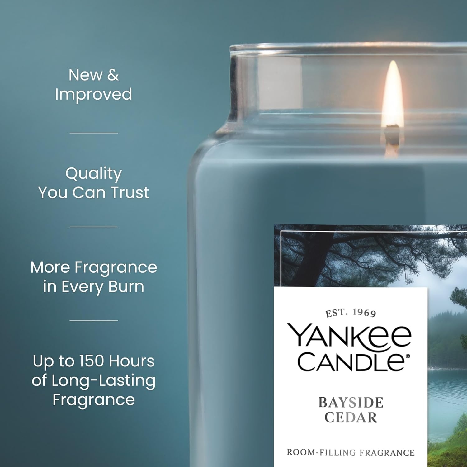 image:imageYankee Candle Ocean Air Scented Candle 22oz Large Jar with up to 150 Hour Burn Time GiftableBayside Cedar