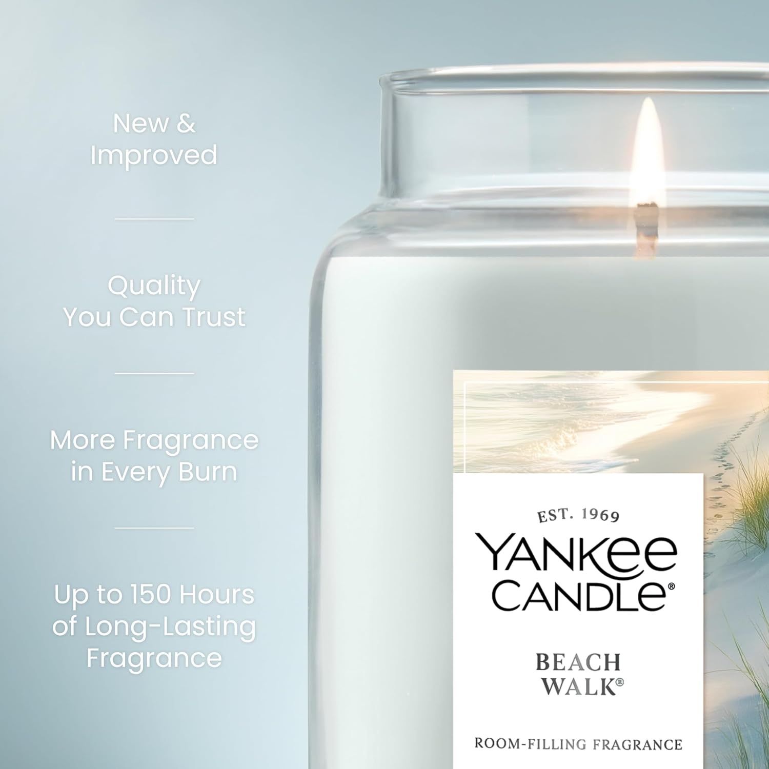 image:imageYankee Candle Ocean Air Scented Candle 22oz Large Jar with up to 150 Hour Burn Time GiftableBeach Walk