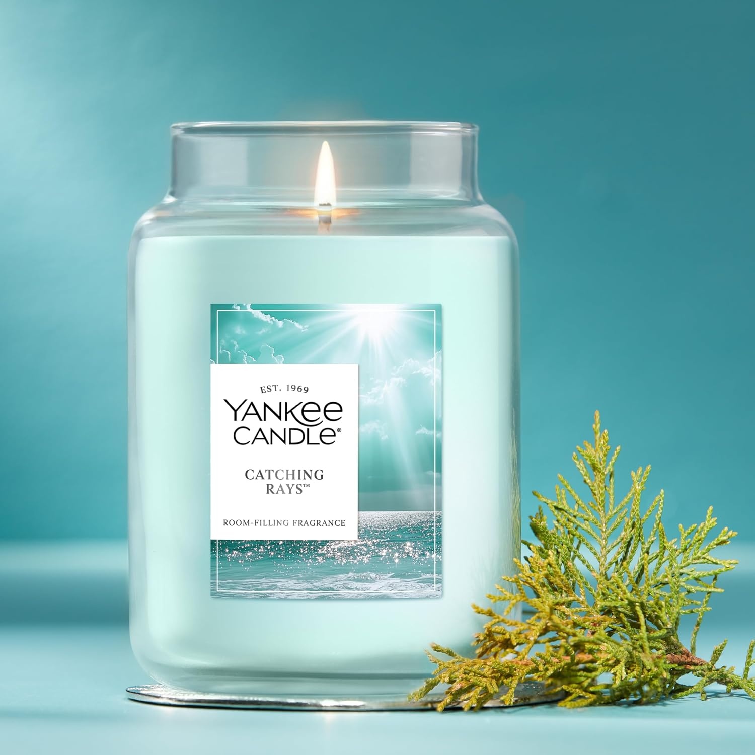 image:imageYankee Candle Ocean Air Scented Candle 22oz Large Jar with up to 150 Hour Burn Time GiftableCatching Rays