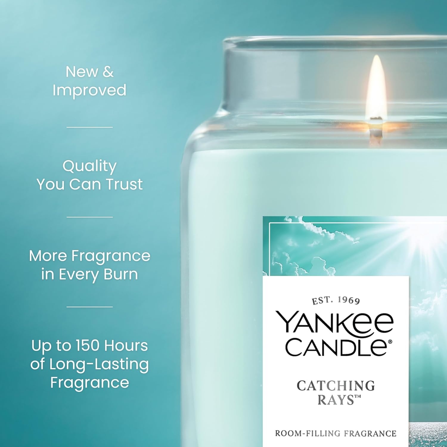 image:imageYankee Candle Ocean Air Scented Candle 22oz Large Jar with up to 150 Hour Burn Time GiftableCatching Rays