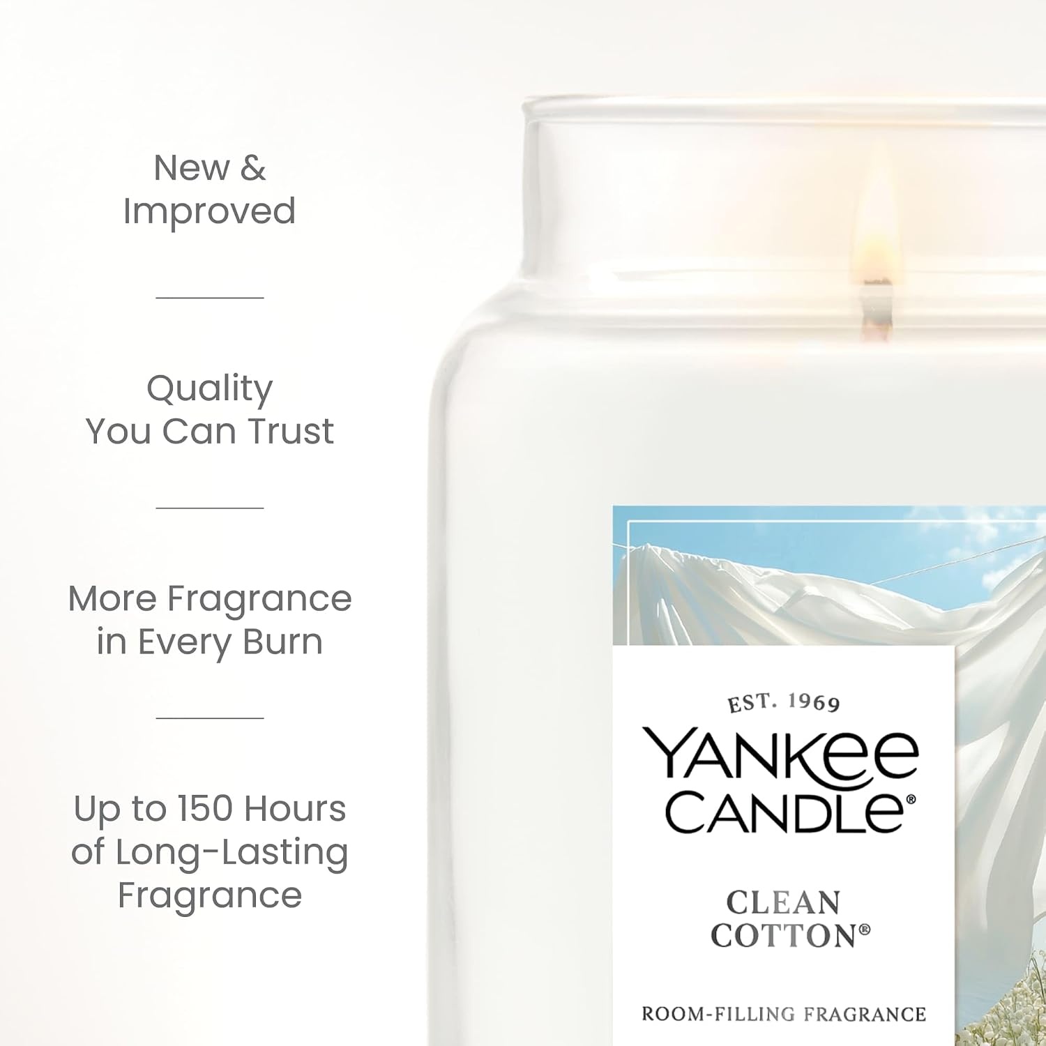 image:imageYankee Candle Ocean Air Scented Candle 22oz Large Jar with up to 150 Hour Burn Time GiftableClean Cotton