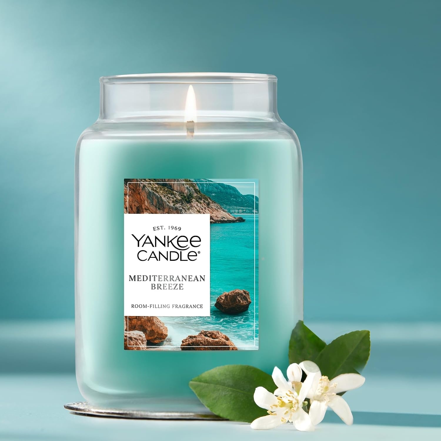 image:imageYankee Candle Ocean Air Scented Candle 22oz Large Jar with up to 150 Hour Burn Time GiftableMediterranean Breeze