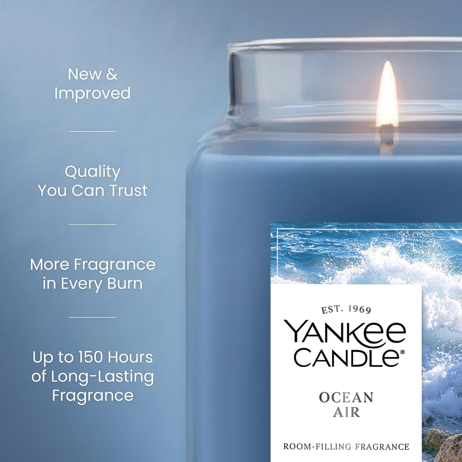 image:imageYankee Candle Ocean Air Scented Candle 22oz Large Jar with up to 150 Hour Burn Time GiftableOcean Air