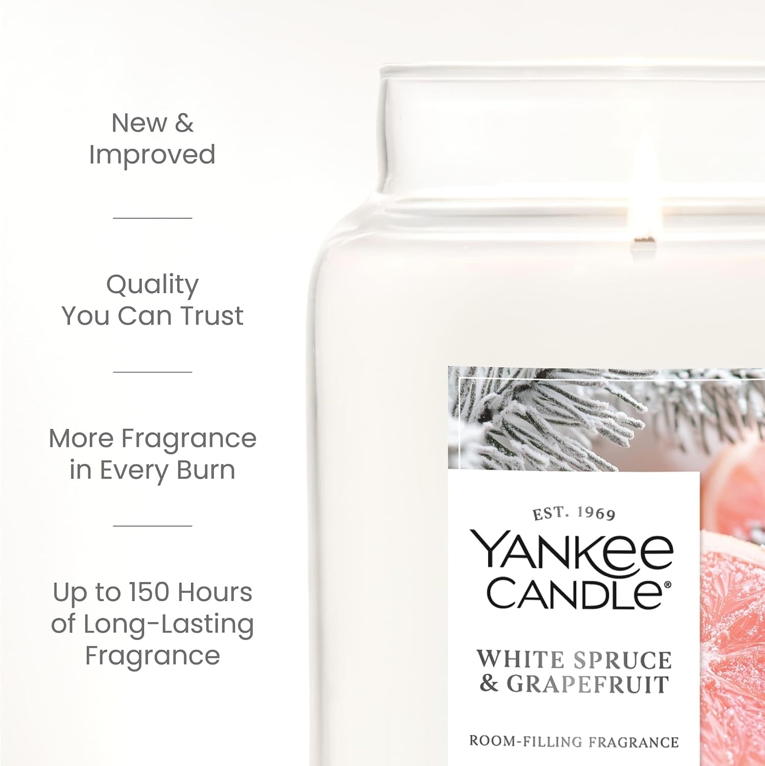 image:imageYankee Candle Ocean Air Scented Candle 22oz Large Jar with up to 150 Hour Burn Time GiftableWhite Spruce Grapefruit