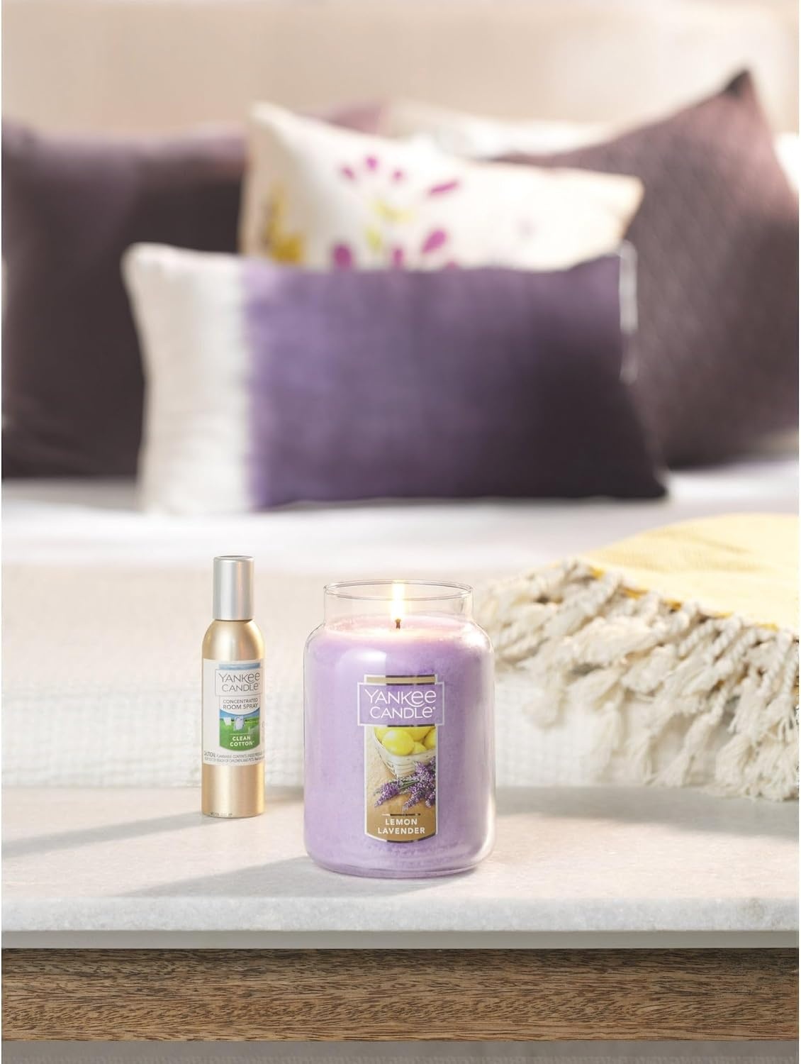 image:imageYankee Candle Room Spray Mystery Box 4 Pack Assorted Scents Long Lasting Home amp Car Air Freshener Odor Eliminator Room Deodorizer 15 oz Each 4 Sprays TotalClean Cotton
