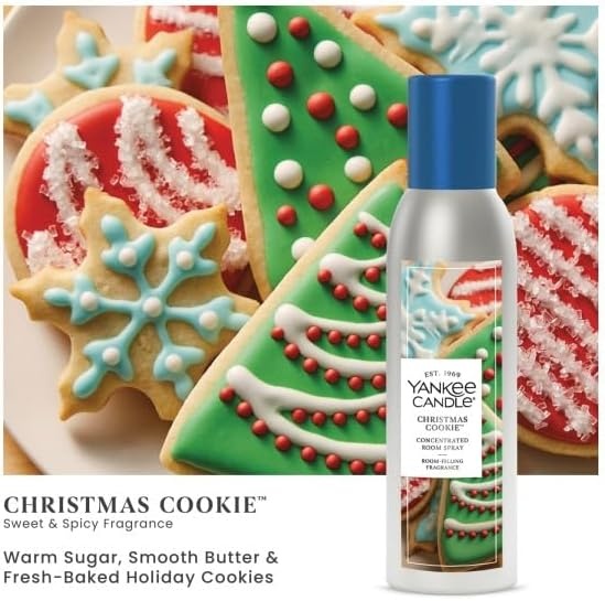 image:imageYankee Candle Room Spray Mystery Box 4 Pack Assorted Scents Long Lasting Home amp Car Air Freshener Odor Eliminator Room Deodorizer 15 oz Each 4 Sprays TotalChristmas Cookie