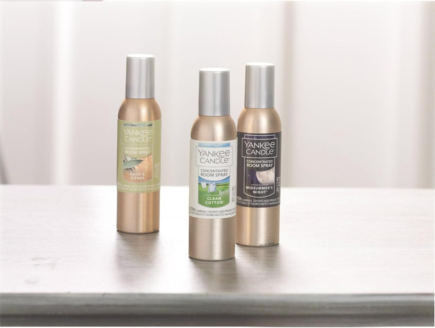 image:imageYankee Candle Room Spray Mystery Box 4 Pack Assorted Scents Long Lasting Home amp Car Air Freshener Odor Eliminator Room Deodorizer 15 oz Each 4 Sprays TotalClean Cotton