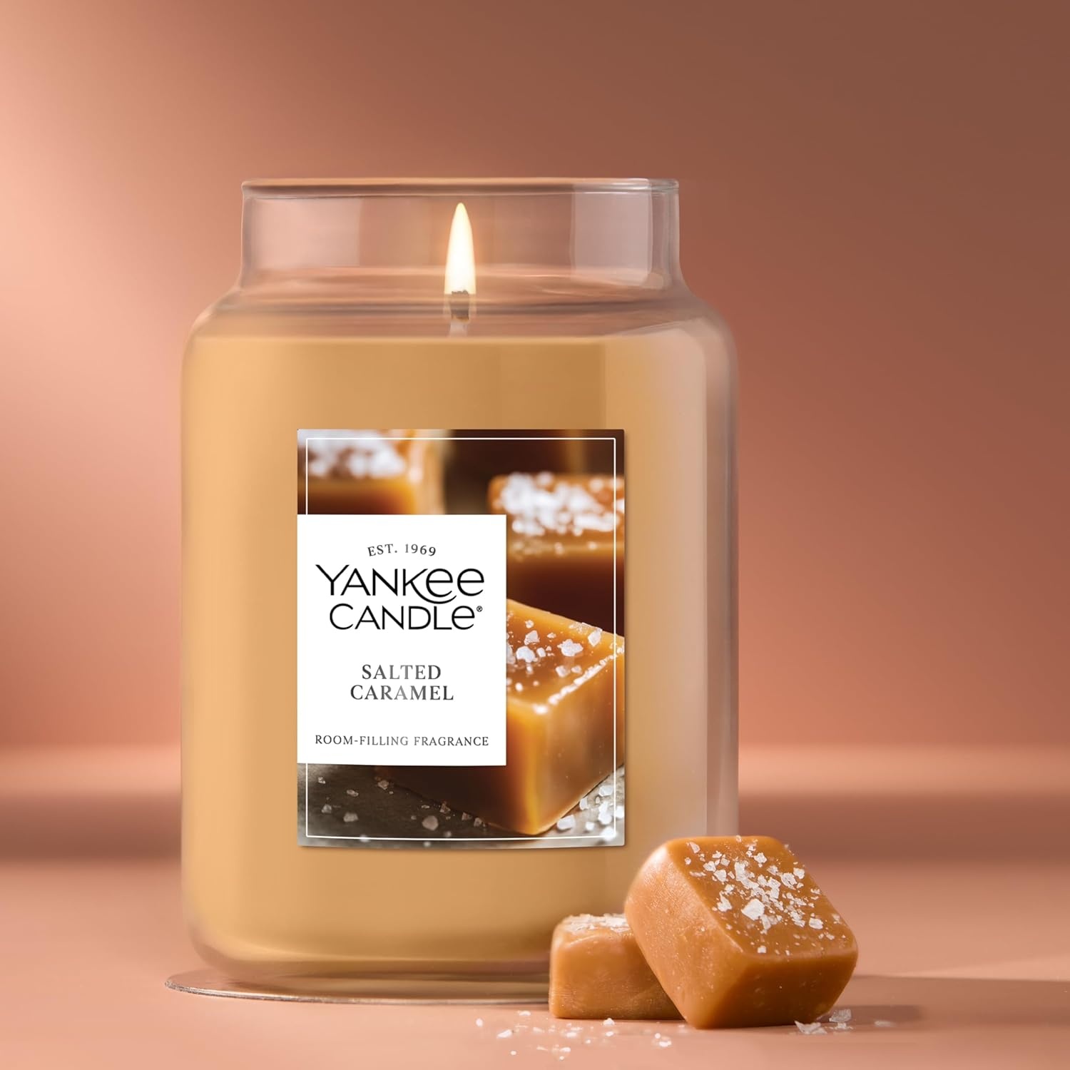 image:imageYankee Candle Salted Caramel Scented Candle 22oz Large Jar Up to 150 Hour Burn Time GiftableSalted Caramel