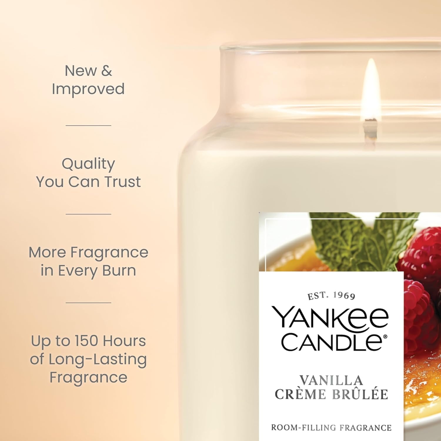 image:imageYankee Candle Salted Caramel Scented Candle 22oz Large Jar Up to 150 Hour Burn Time GiftableVanilla Crme Brle