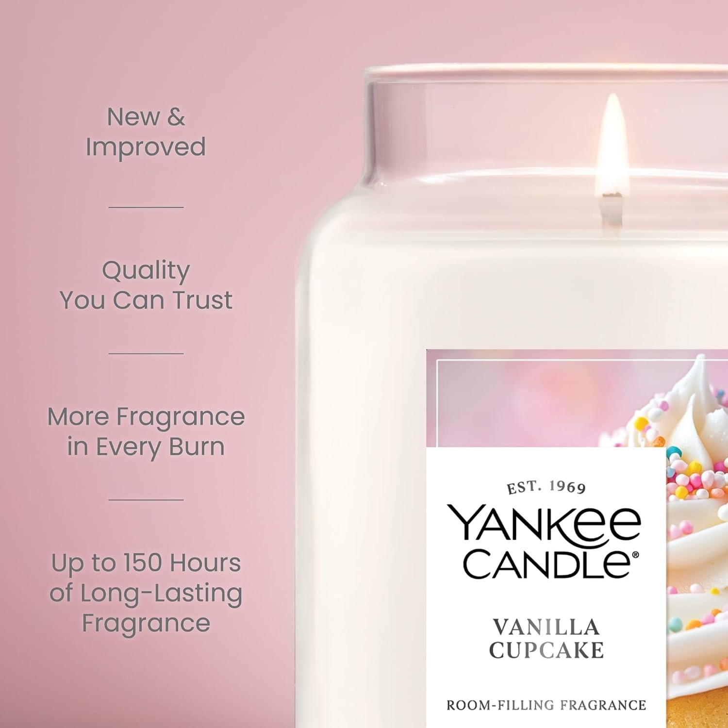 image:imageYankee Candle Salted Caramel Scented Candle 22oz Large Jar Up to 150 Hour Burn Time GiftableVanilla Cupcake