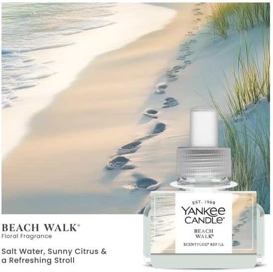 image:imageYankee Candle ScentPlug Refill for Plug in Air Fresheners Scented Oil Refills Long Lasting Home Fragrance Apple Pumpkin Pack of 4Beach Walk
