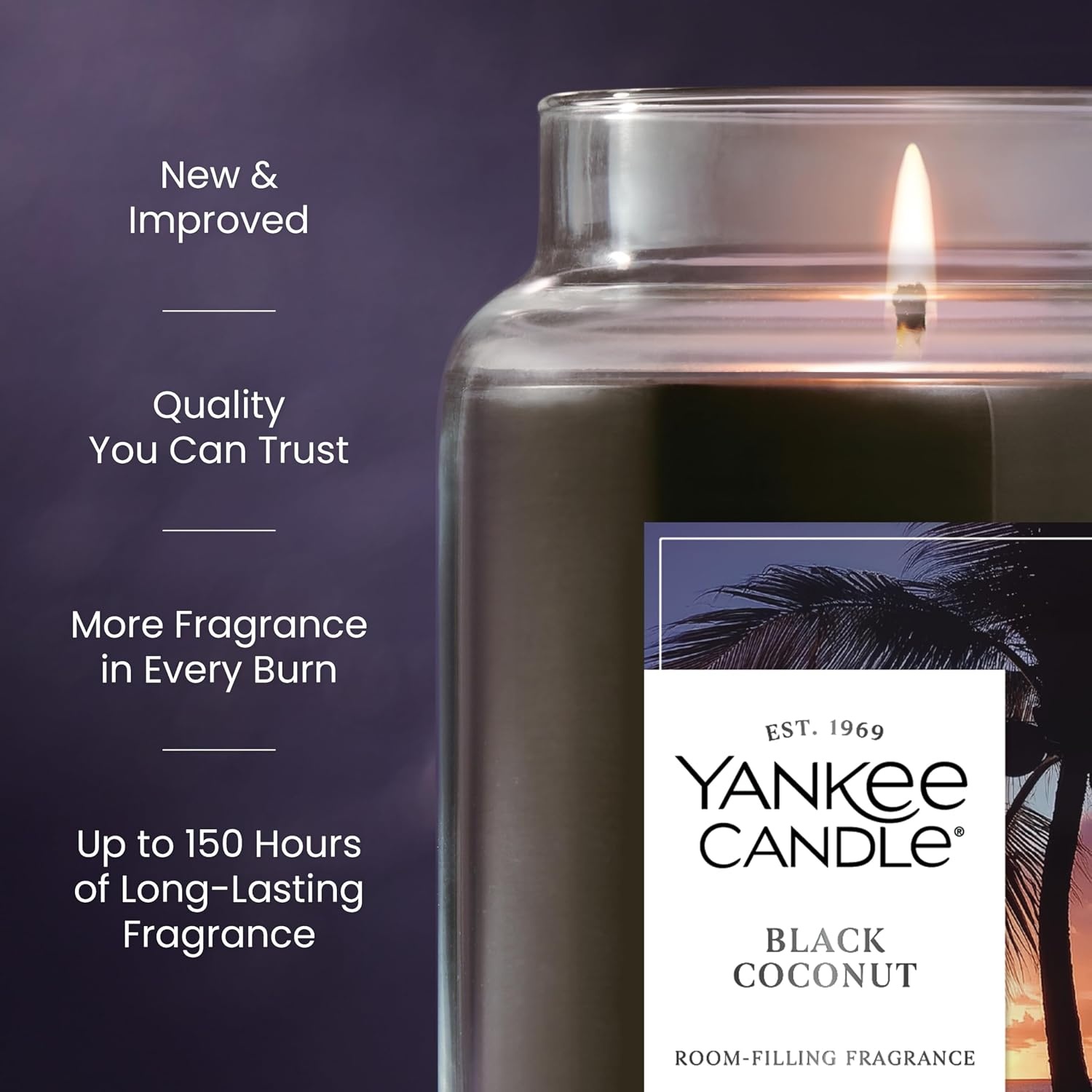 image:imageYankee Candle Seaside Woods Scented Candle 22oz Large Jar with up to 150 Hour Burn Time GiftableBlack Coconut