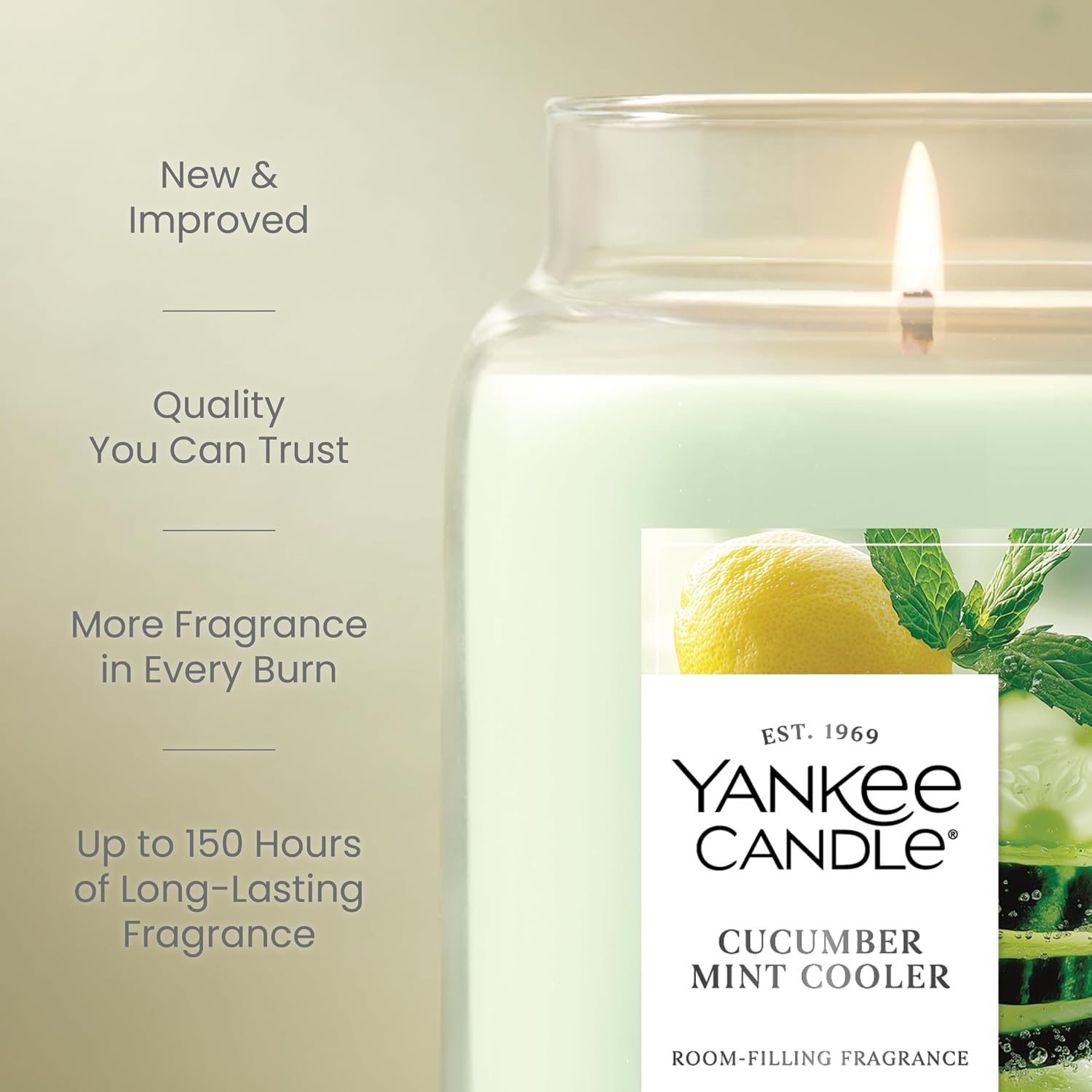 image:imageYankee Candle Seaside Woods Scented Candle 22oz Large Jar with up to 150 Hour Burn Time GiftableCucumber Mint Cooler