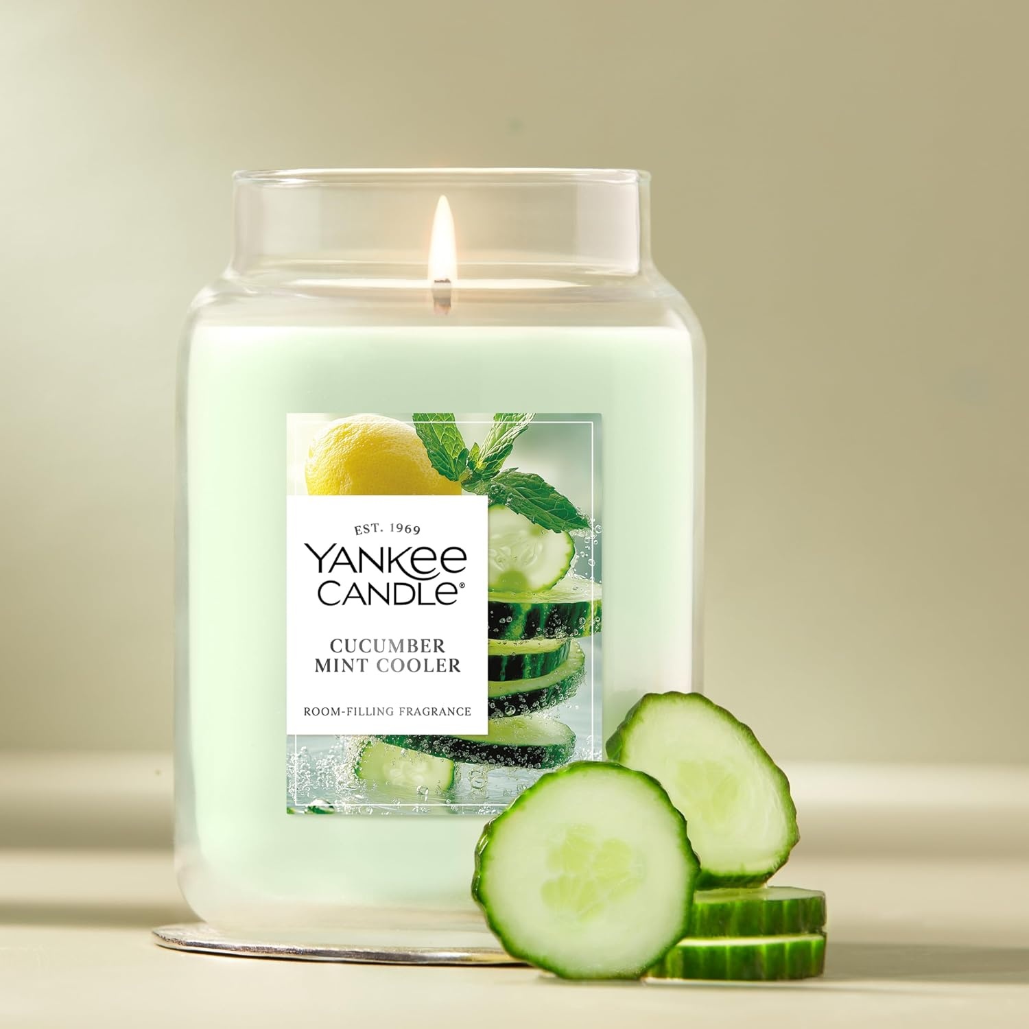 image:imageYankee Candle Seaside Woods Scented Candle 22oz Large Jar with up to 150 Hour Burn Time GiftableCucumber Mint Cooler