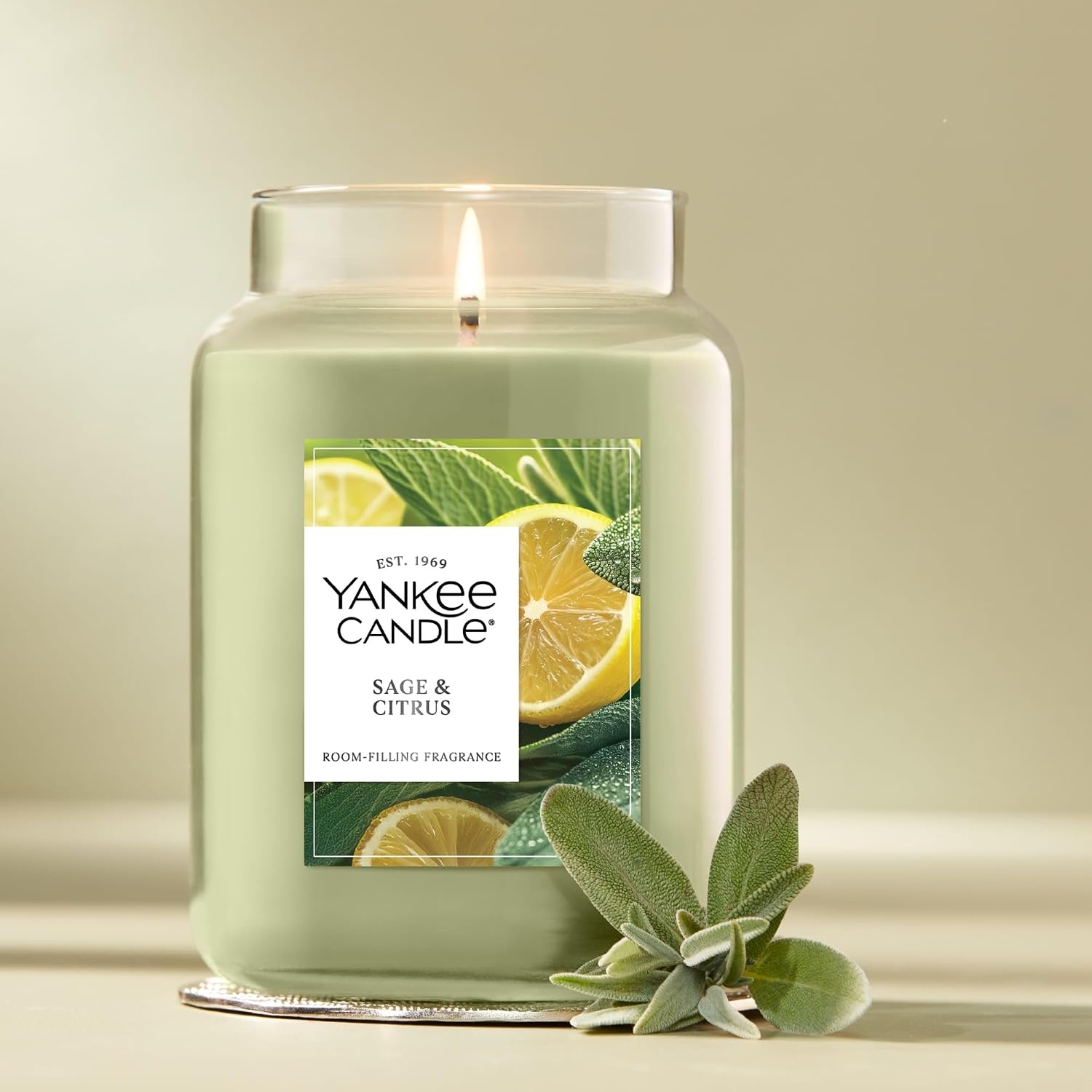 image:imageYankee Candle Seaside Woods Scented Candle 22oz Large Jar with up to 150 Hour Burn Time GiftableSage Citrus