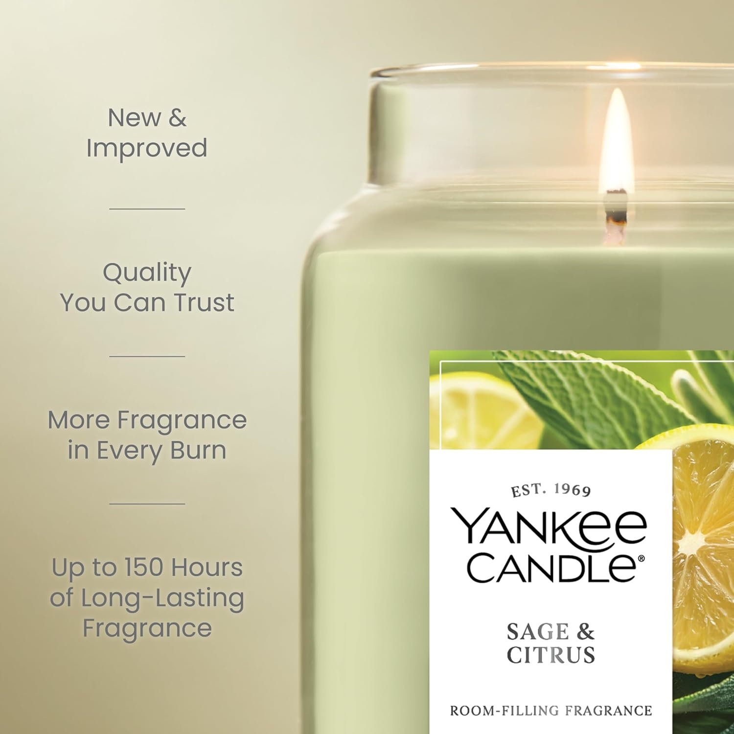 image:imageYankee Candle Seaside Woods Scented Candle 22oz Large Jar with up to 150 Hour Burn Time GiftableSage Citrus