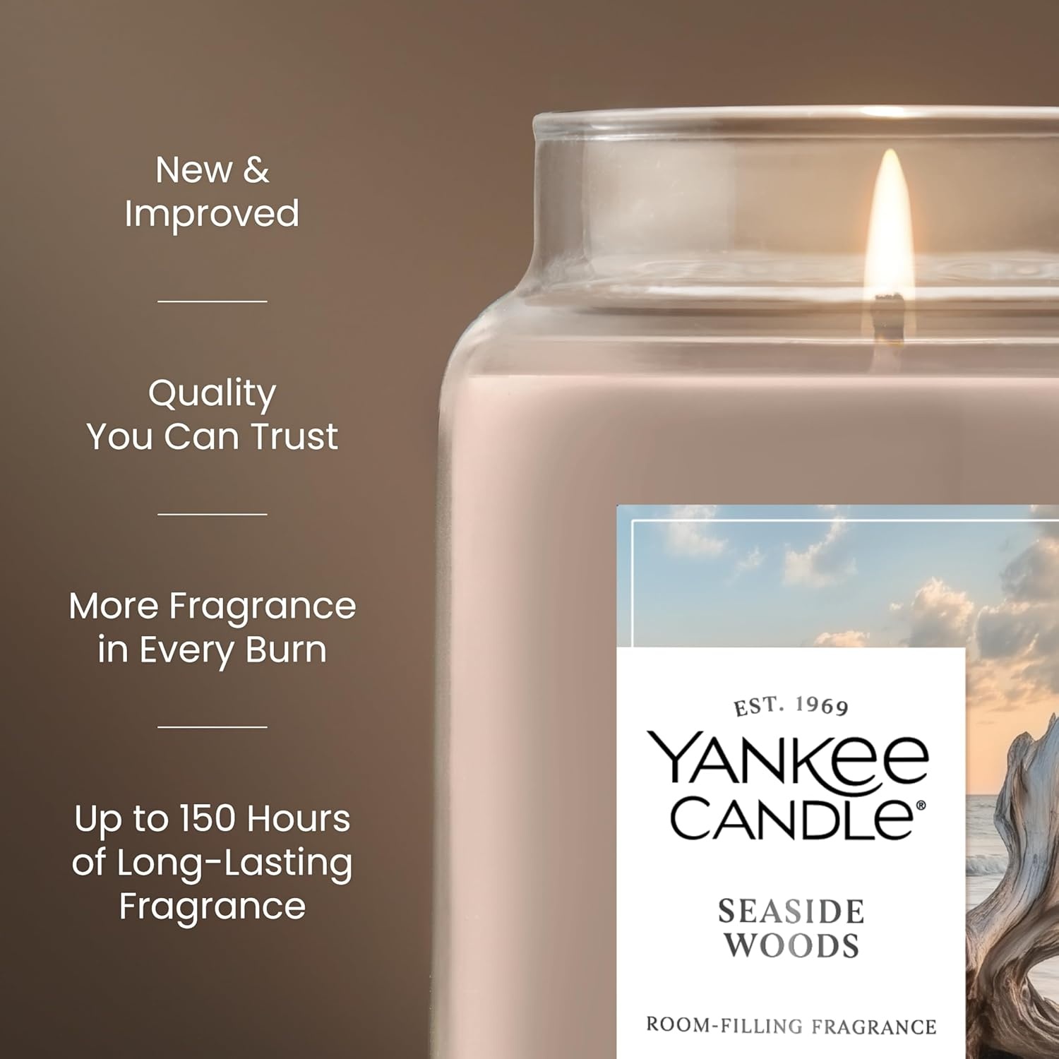 image:imageYankee Candle Seaside Woods Scented Candle 22oz Large Jar with up to 150 Hour Burn Time GiftableSeaside Woods