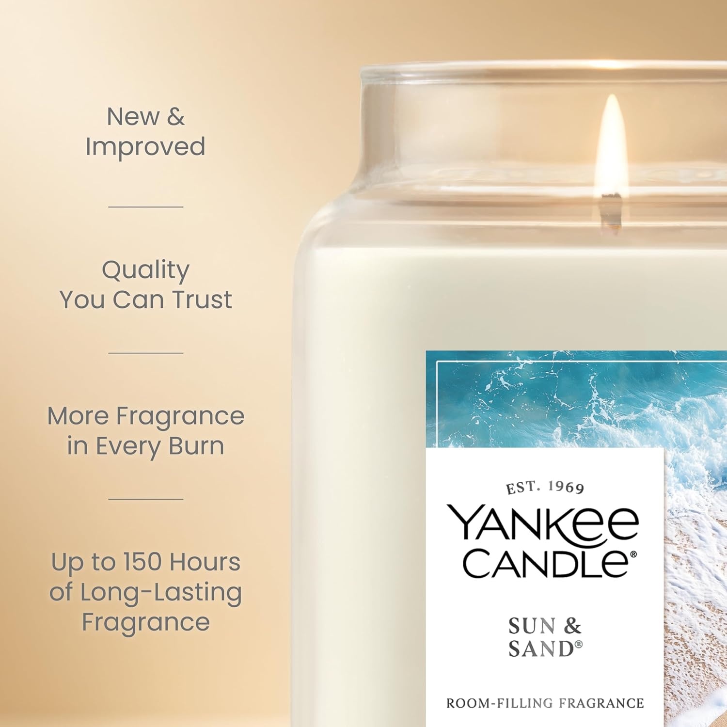 image:imageYankee Candle Seaside Woods Scented Candle 22oz Large Jar with up to 150 Hour Burn Time GiftableSun Sand