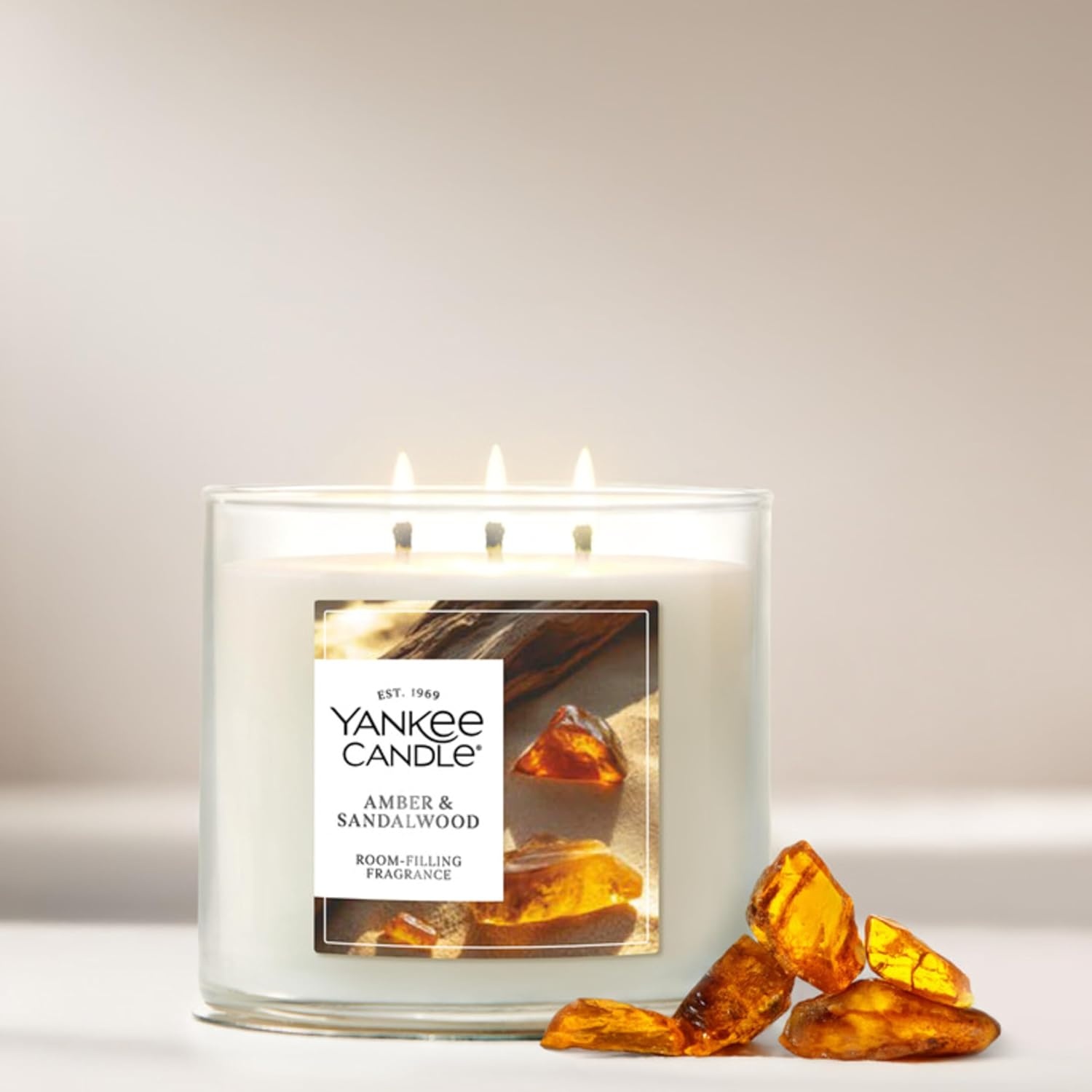 image:imageYankee Candle Signature Large Tumbler Candle Cinnamon Stick Scented Candle 20 oz 2Wick Premium Plant Wax Blend Over 60 Hours Burn TimeAmber Sandalwood