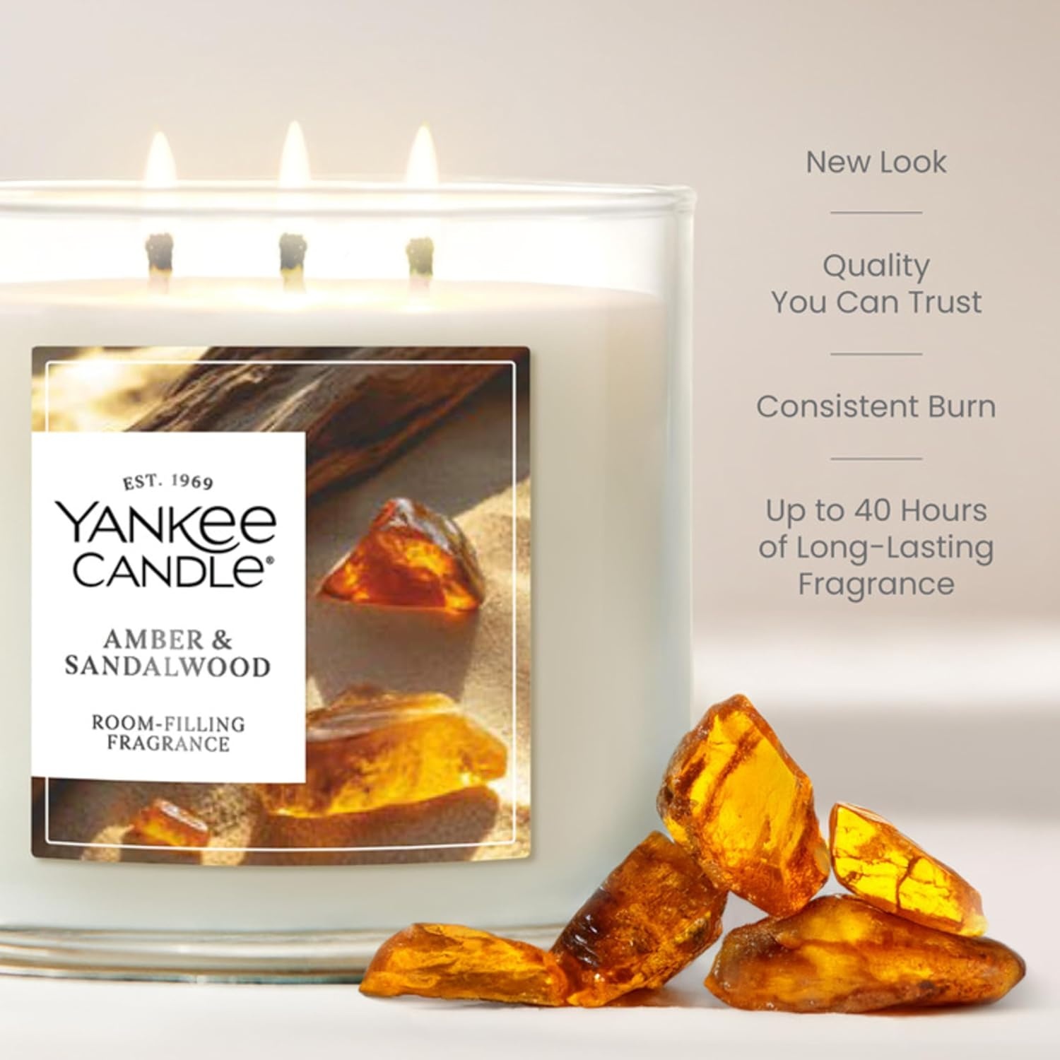image:imageYankee Candle Signature Large Tumbler Candle Cinnamon Stick Scented Candle 20 oz 2Wick Premium Plant Wax Blend Over 60 Hours Burn TimeAmber Sandalwood