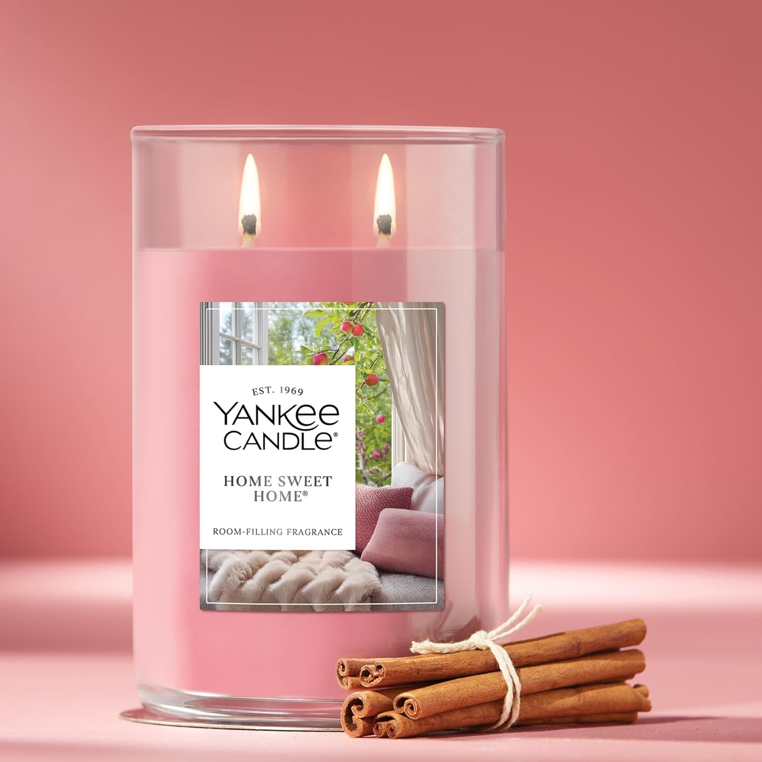 image:imageYankee Candle Signature Large Tumbler Candle Cinnamon Stick Scented Candle 20 oz 2Wick Premium Plant Wax Blend Over 60 Hours Burn TimeHome Sweet Home