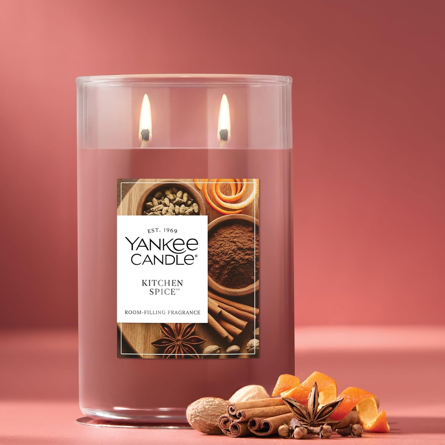 image:imageYankee Candle Signature Large Tumbler Candle Cinnamon Stick Scented Candle 20 oz 2Wick Premium Plant Wax Blend Over 60 Hours Burn TimeKitchen Spice