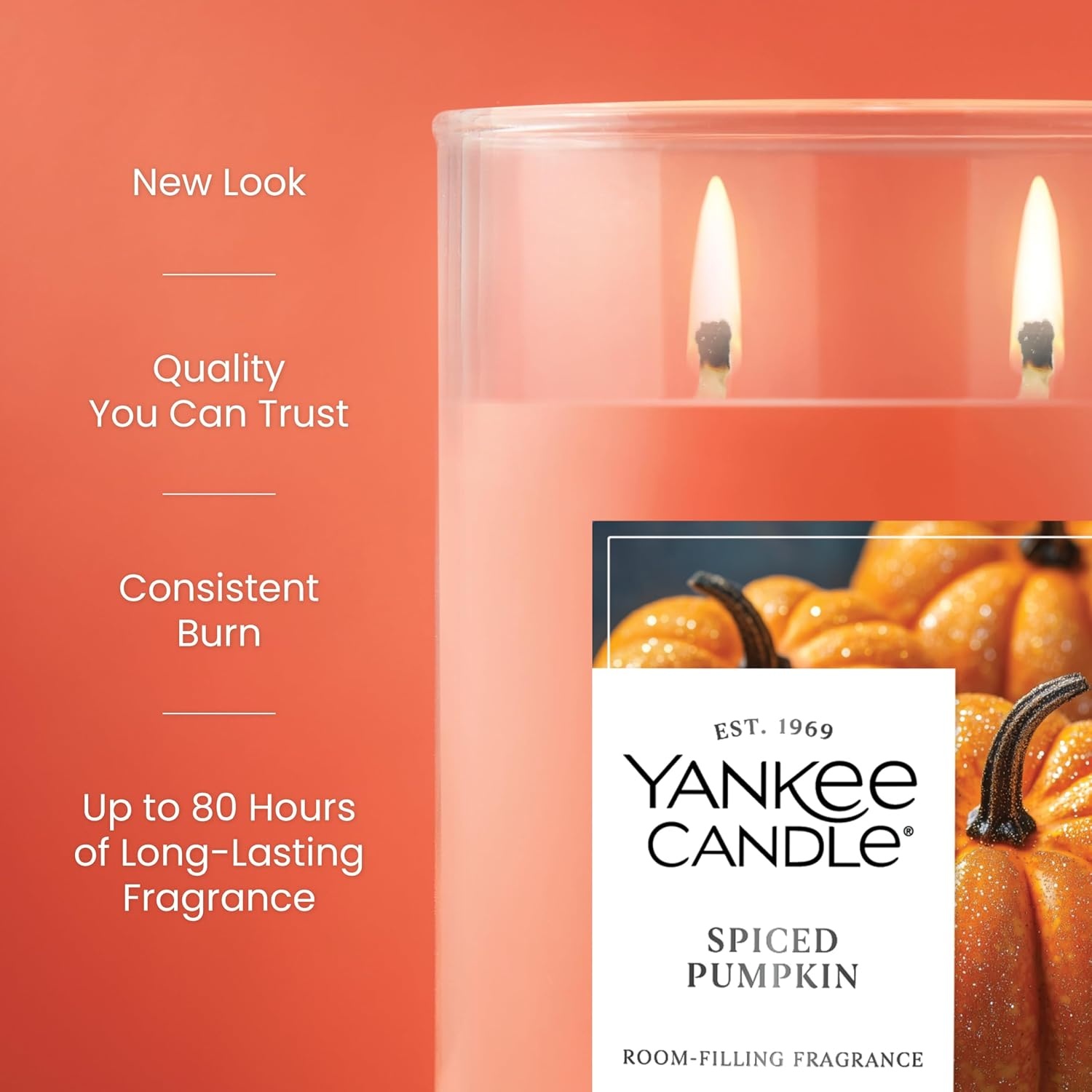 image:imageYankee Candle Signature Large Tumbler Candle Cinnamon Stick Scented Candle 20 oz 2Wick Premium Plant Wax Blend Over 60 Hours Burn TimeSpiced Pumpkin