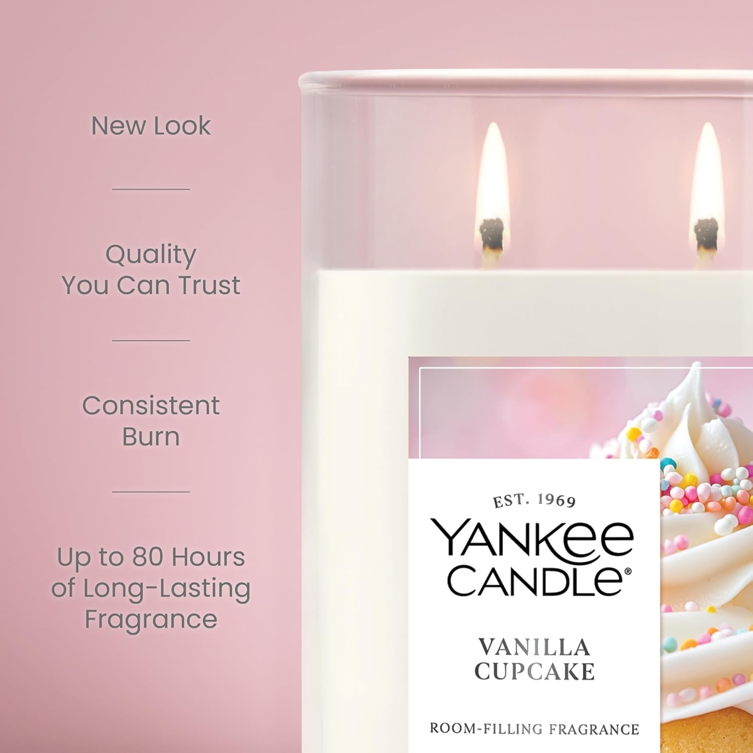 image:imageYankee Candle Signature Large Tumbler Candle Cinnamon Stick Scented Candle 20 oz 2Wick Premium Plant Wax Blend Over 60 Hours Burn TimeVanilla Cupcake