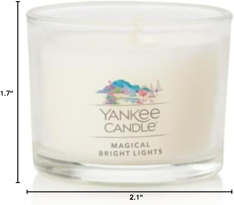 image:imageYankee Candle Signature Votive Mini Candle Jar Bayside Cedar Scent Natural Soy Wax Blend Candle with Natural Fiber Wick 13 OZ Glass Jar Pack of 12Magical Bright Lights