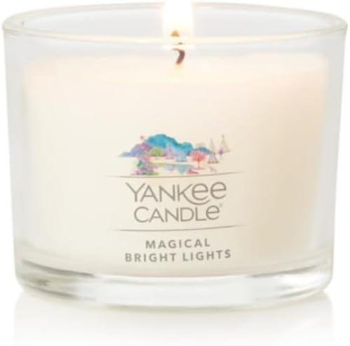 image:imageYankee Candle Signature Votive Mini Candle Jar Bayside Cedar Scent Natural Soy Wax Blend Candle with Natural Fiber Wick 13 OZ Glass Jar Pack of 12Magical Bright Lights