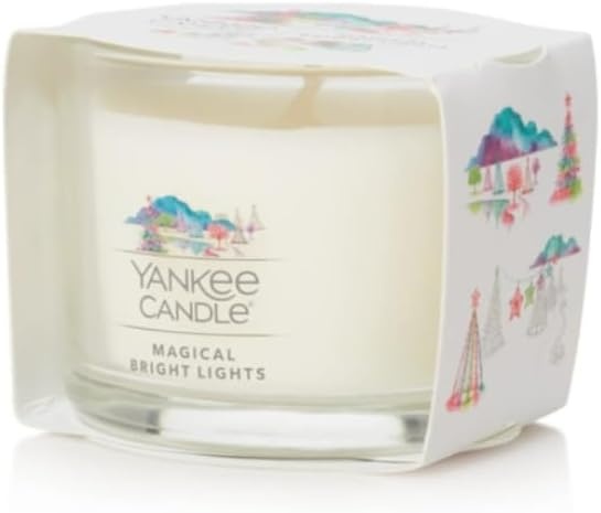 image:imageYankee Candle Signature Votive Mini Candle Jar Bayside Cedar Scent Natural Soy Wax Blend Candle with Natural Fiber Wick 13 OZ Glass Jar Pack of 12Magical Bright Lights