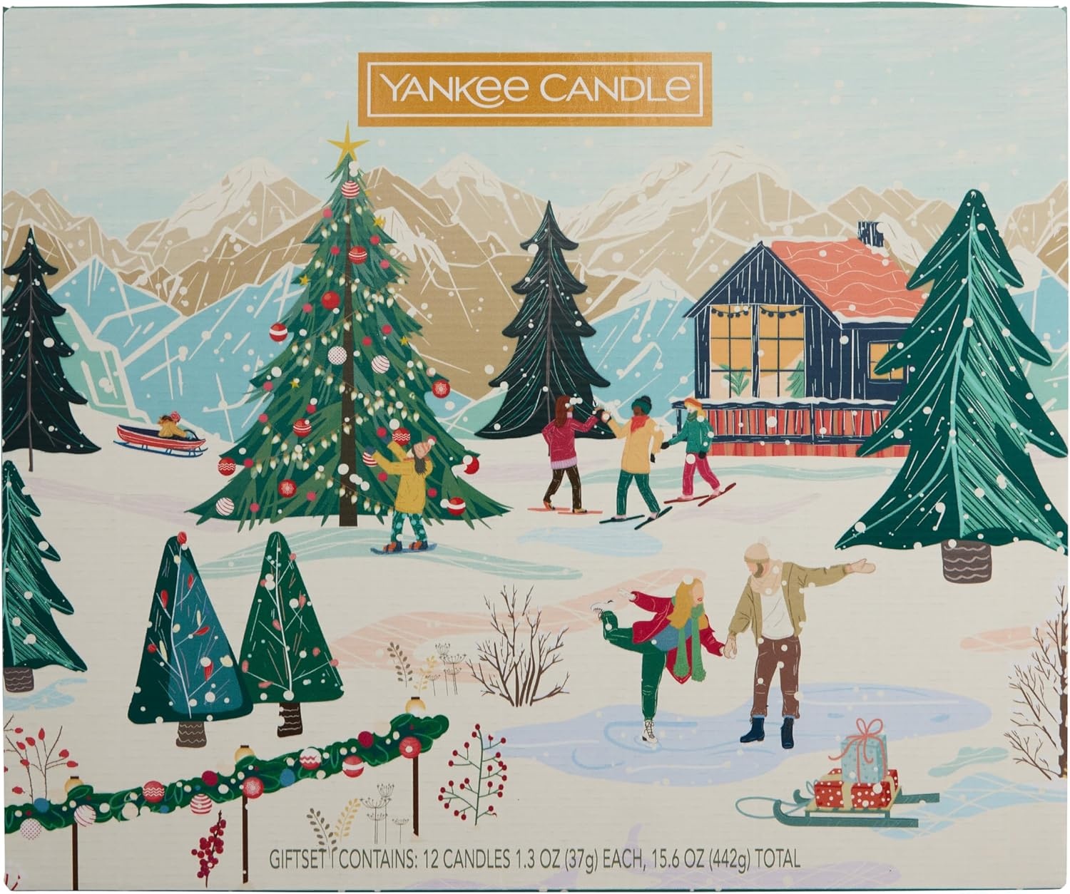 image:imageYankee Candle Signature Votive Mini Jars 12 Days of Christmas Candle Advent Calendar Variety Pack Natural Soy Wax Blend with Natural Fiber Wick 13 OZ Glass Jar Pack of 12Holiday 2025