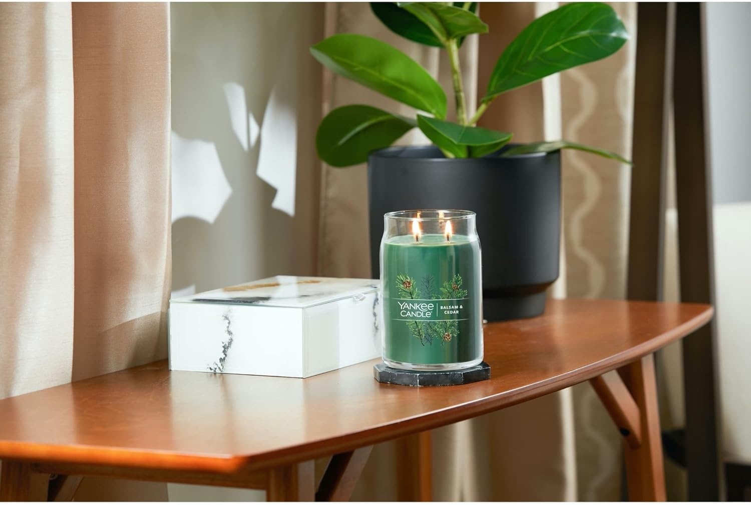 image:imageYankee Candle Silver Sage amp Pine Scented Candle 20oz Classic 2Wick Tumbler with up to 80 Hour Burn TimeBalsam Cedar
