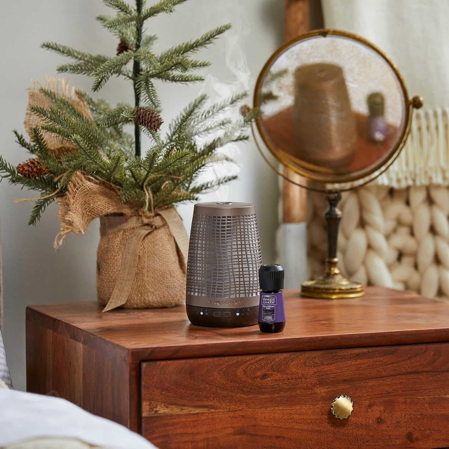 image:imageYankee Candle Sleep Diffuser Kit Bronze Includes Diffuser for Essential Oils and Calm Night Fragrance Oil Refill Up to 30 Nights of Relaxing FragranceMidnight Tranquility