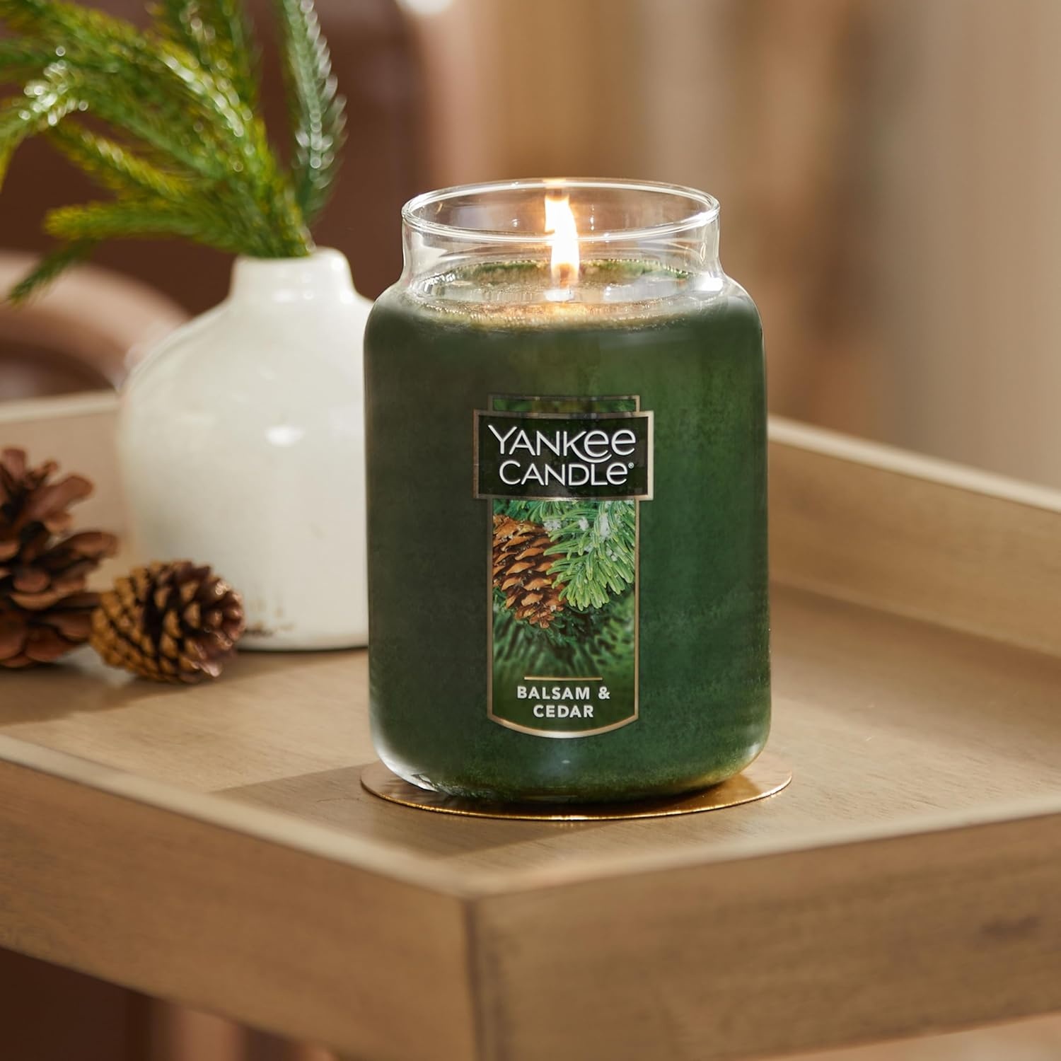 image:imageYankee Candle Sparkling Cinnamon Scented Classic 22oz Large Jar Single Wick Candle Over 110 Hours of Burn TimeBalsam Cedar