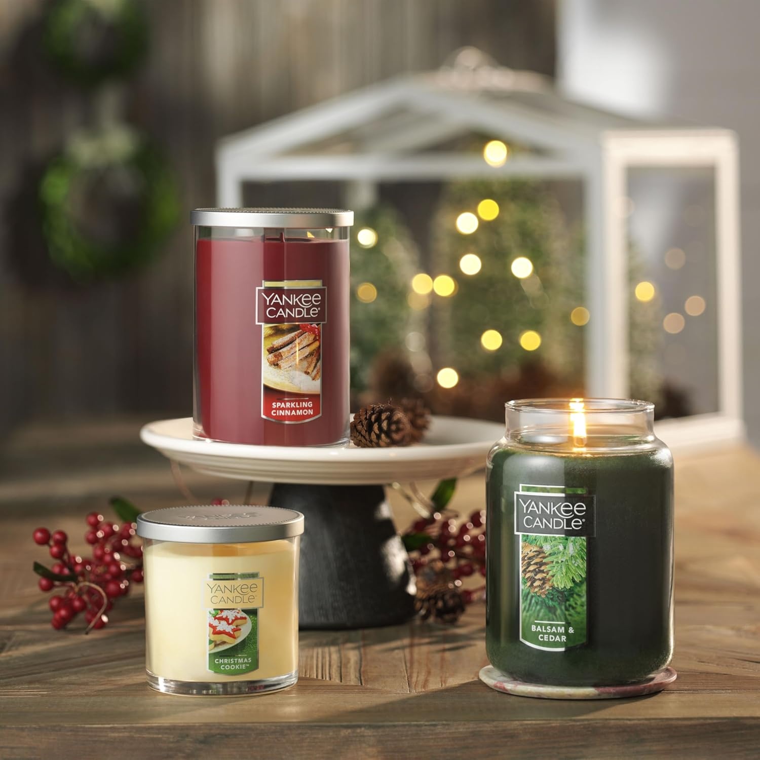 image:imageYankee Candle Sparkling Cinnamon Scented Classic 22oz Large Jar Single Wick Candle Over 110 Hours of Burn TimeBalsam Cedar