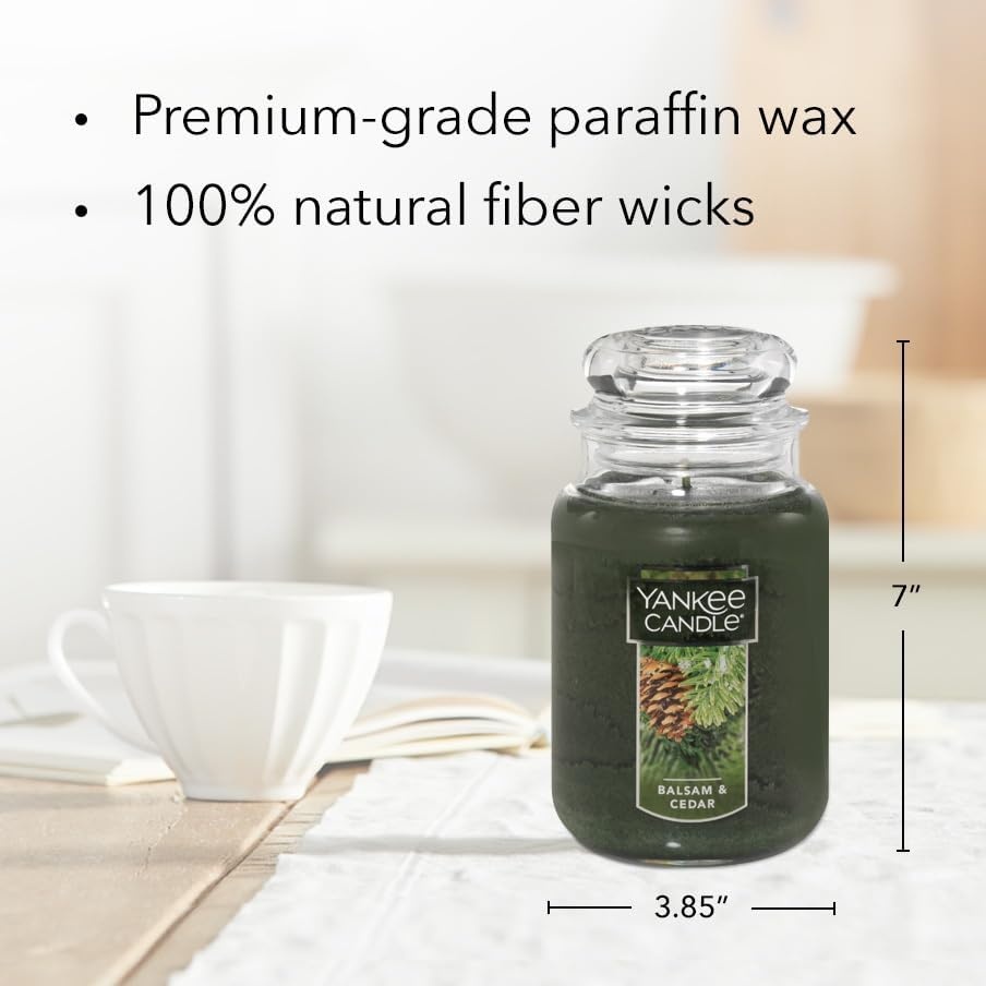 image:imageYankee Candle Sparkling Cinnamon Scented Classic 22oz Large Jar Single Wick Candle Over 110 Hours of Burn TimeBalsam Cedar