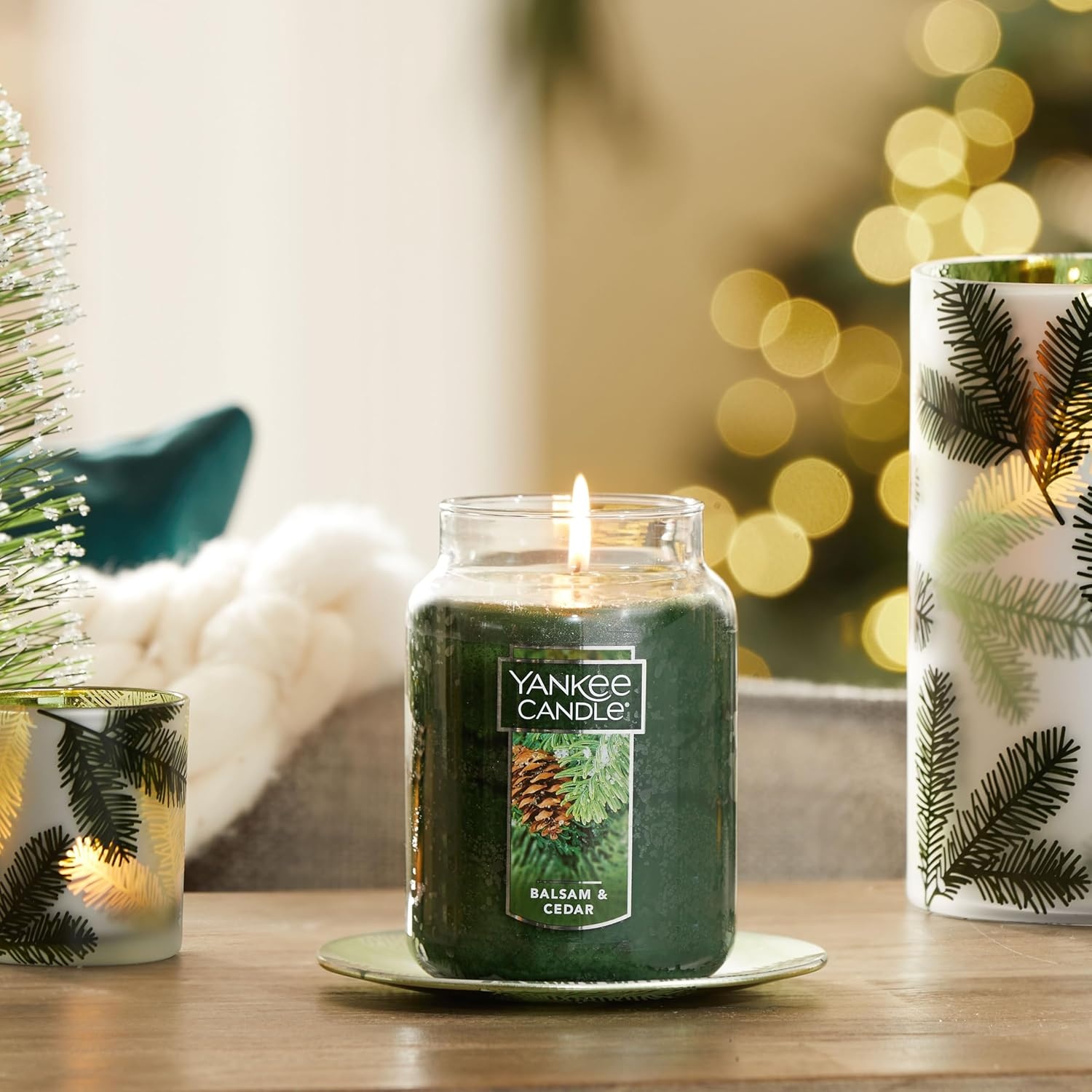 image:imageYankee Candle Sparkling Cinnamon Scented Classic 22oz Large Jar Single Wick Candle Over 110 Hours of Burn TimeBalsam Cedar