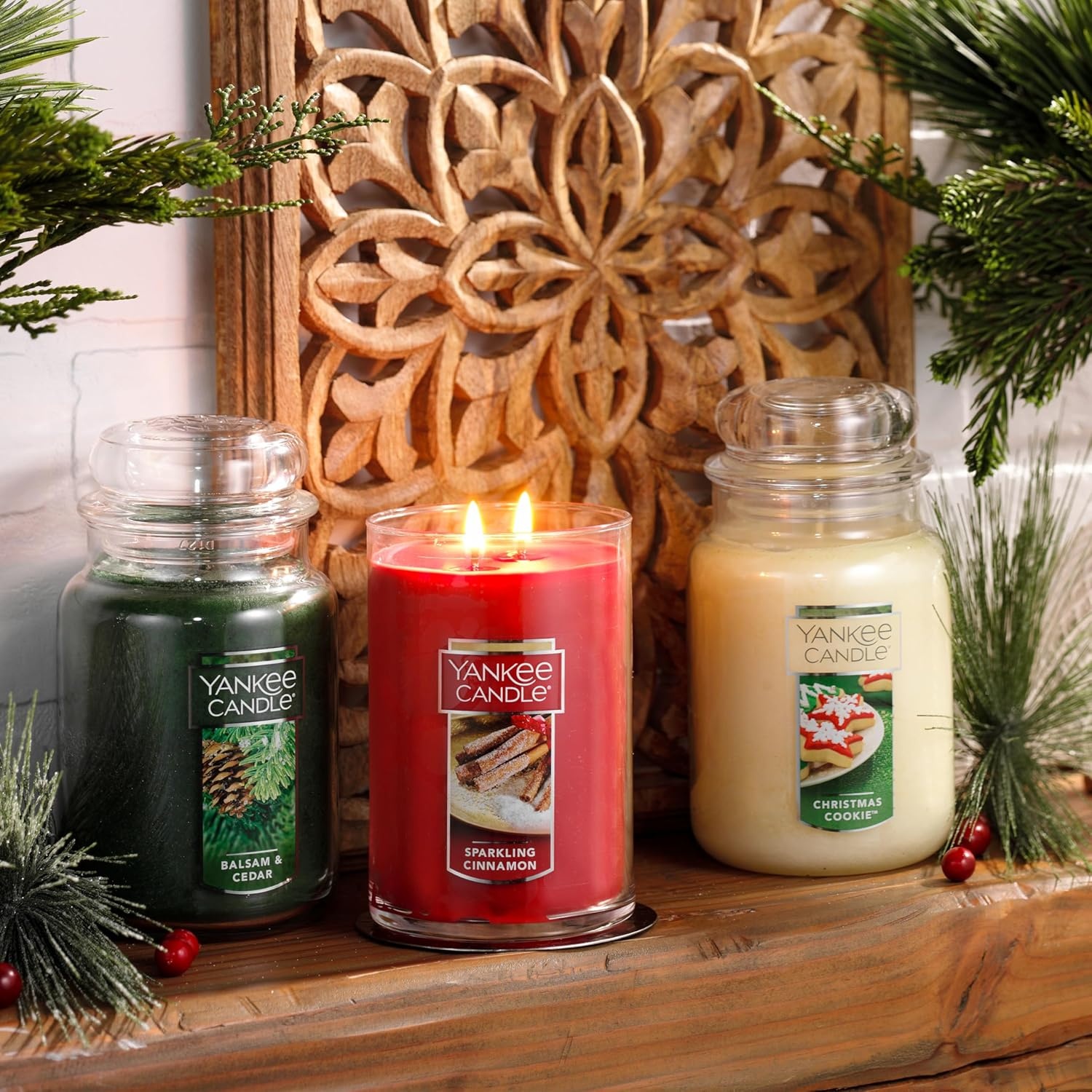 image:imageYankee Candle Sparkling Cinnamon Scented Classic 22oz Large Jar Single Wick Candle Over 110 Hours of Burn TimeChristmas Cookie