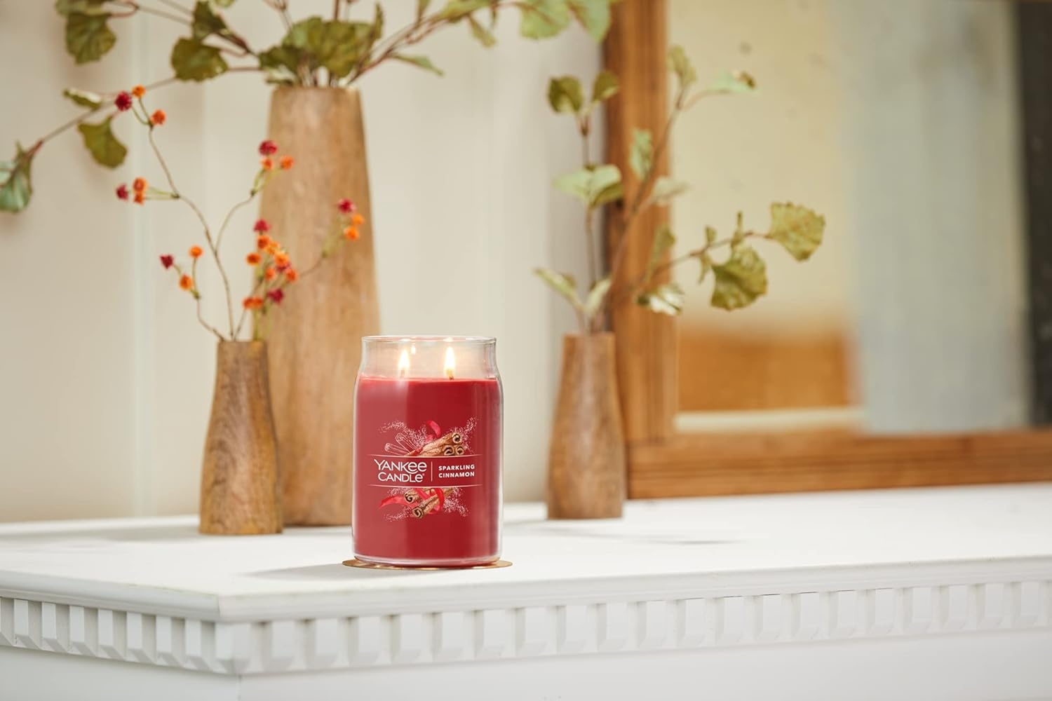 image:imageYankee Candle Sparkling Cinnamon Scented Classic 22oz Large Jar Single Wick Candle Over 110 Hours of Burn TimeSparkling Cinnamon