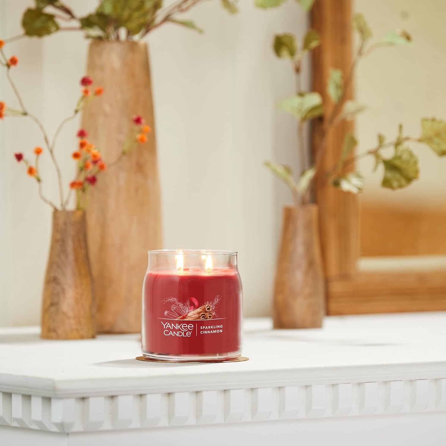 image:imageYankee Candle Sparkling Cinnamon Scented Classic 22oz Large Jar Single Wick Candle Over 110 Hours of Burn TimeSparkling Cinnamon