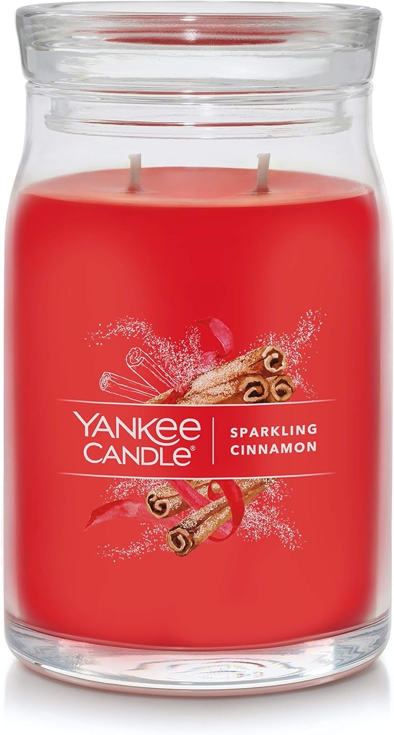 image:imageYankee Candle Sparkling Cinnamon Scented Classic 22oz Large Jar Single Wick Candle Over 110 Hours of Burn TimeSparkling Cinnamon