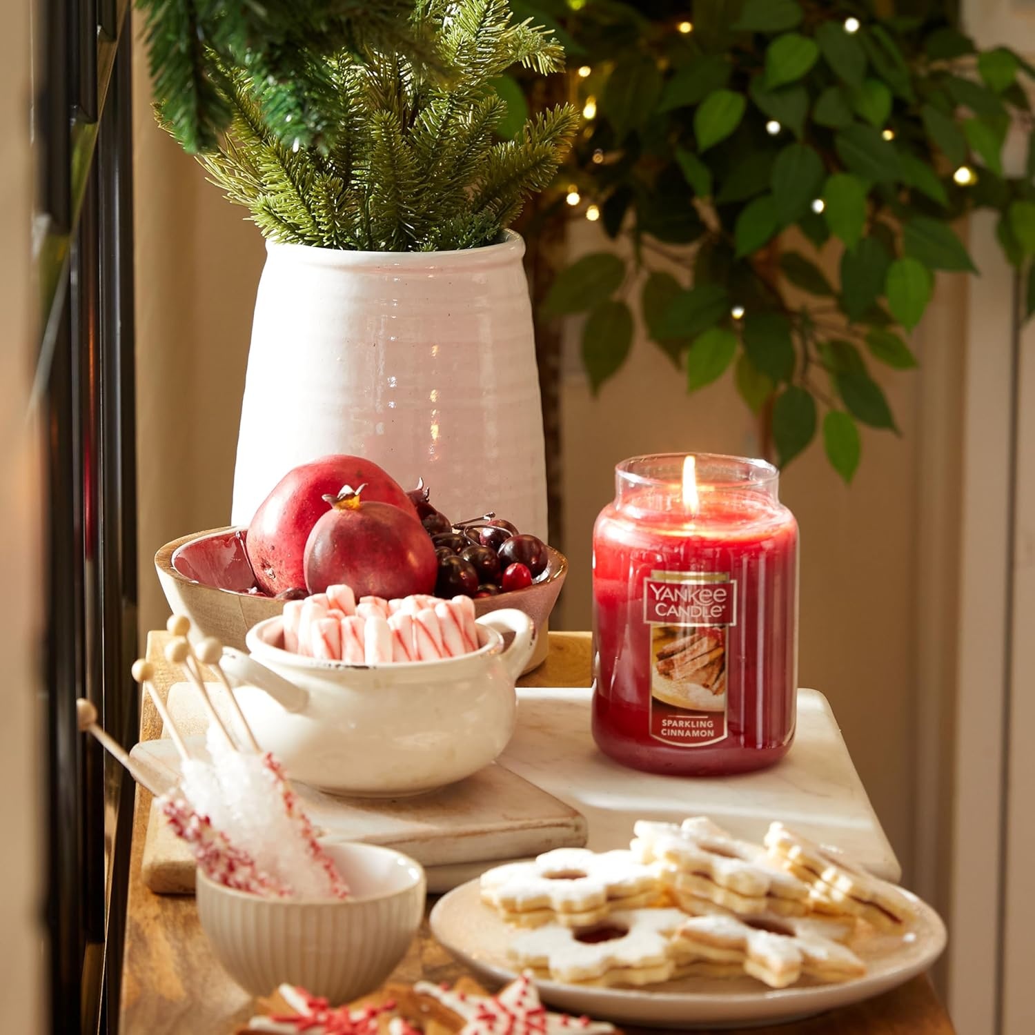 image:imageYankee Candle Sparkling Cinnamon Scented Classic 22oz Large Jar Single Wick Candle Over 110 Hours of Burn TimeSparkling Cinnamon